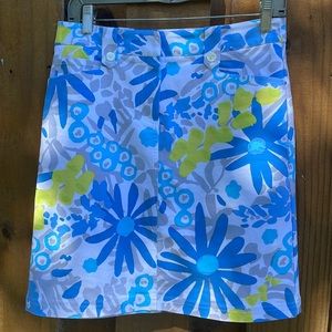 J McLaughlin floral stretch skirt 4 .